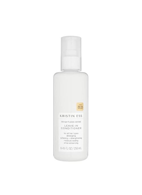 Kristin Ess Hair Castor Oil Leave In Conditioner Spray - Sulfate Free + Color Safe - Weightless Shine - Anti Frizz Detangler for Women - Moisture Repair Conditioner Spray for Curly + Dry Damaged Hair