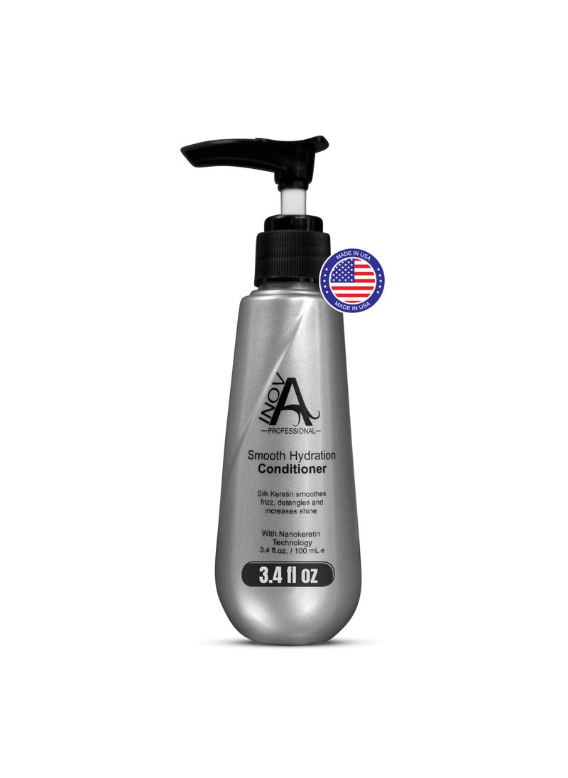Inova Professional Silk Keratin Smooth Hydration Conditioner (3.4 Oz), White