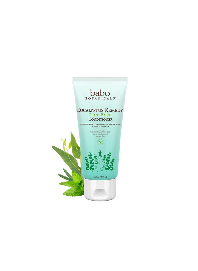 Babo Botanicals Eucalyptus Remedy Conditioner - Invigorating Eucalyptus, Rosemary & Pepermint - For all ages - Rebalancing Conditioner for all hair types - Vegan
