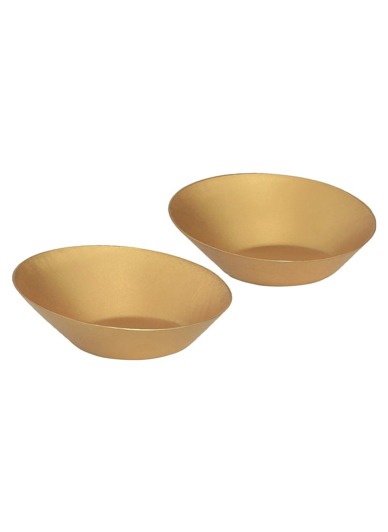 De Kulture Handmade Brass TLight Ideal for Home Decoration Votive Holder Ideal for New Year Valentine Day Easter Diwali Gift for Girl Woman 3 x 1 DH inch Set of 2