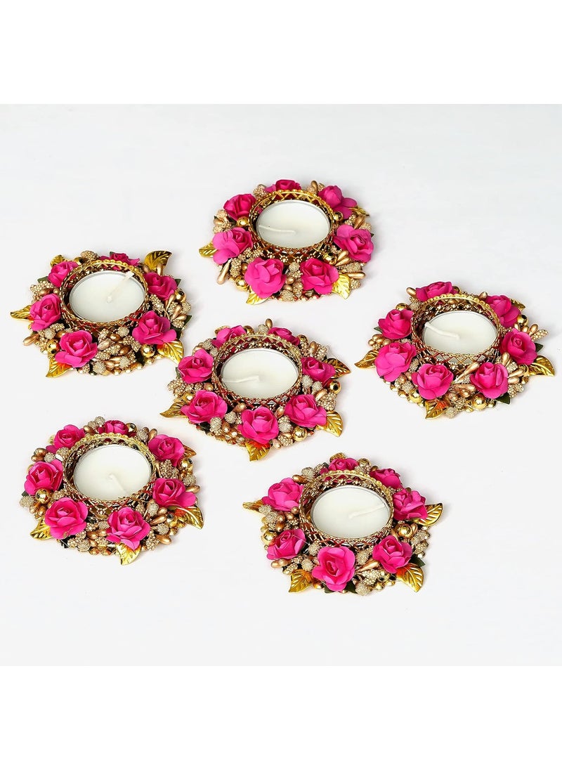 Sanvatsar Home Decorative Diya Set Corporate Gift Diwali Gift DiyaDeepak Candles New Year Gift Christmas Gifts Home Decoration Light Diya Set Pink Color 6