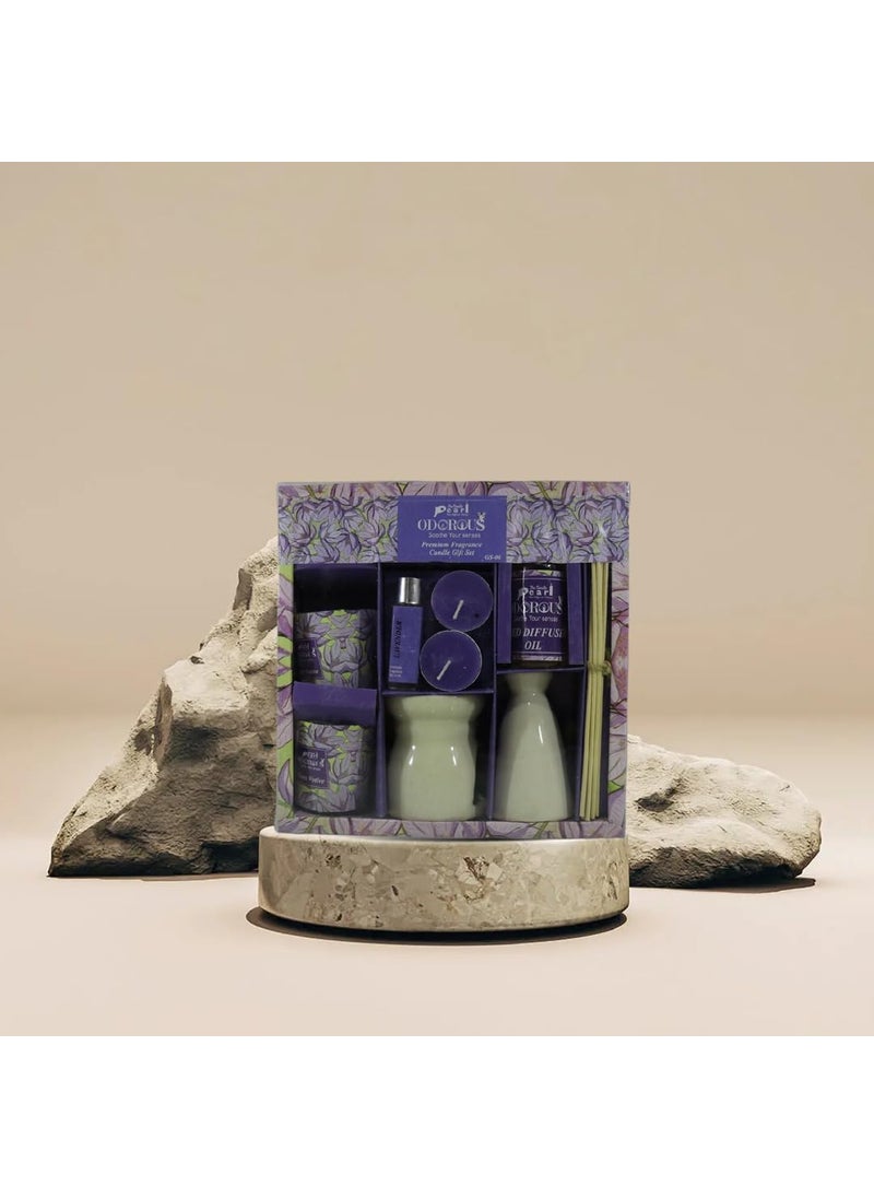 The Decor Affair 1 Pcs HandPainted Blue Ceramic Tea Light Holder Aromatherapy Oil Burner and Wax Warmer Illuminate Your Space with Enchanting Scents