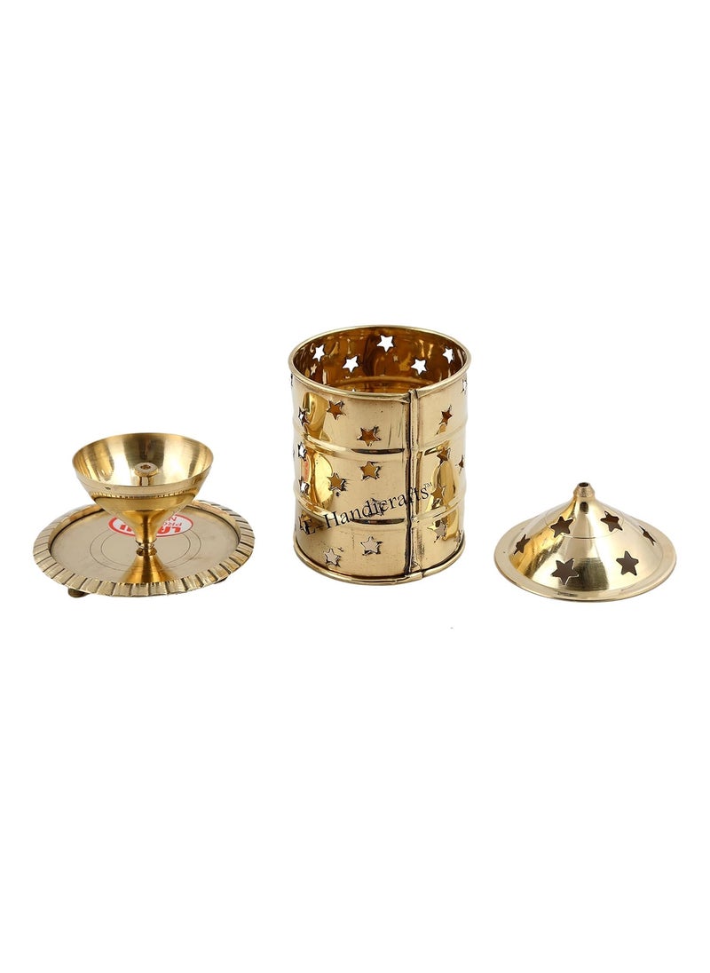 EHandicrafts Pure Brass New Design akhand Diya
