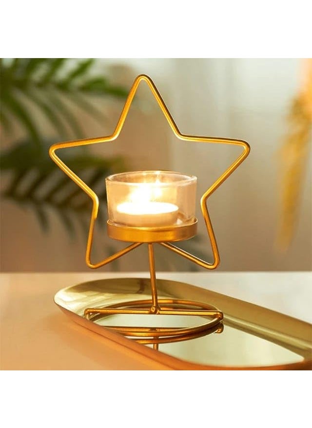 The Decor Affair 20 Pcs Starry Night Candle Holder Crafted from Iron 20CM Height Evokes The Mesmerizing Beauty of The Cosmos Ideal for Adding a Touch of Otherworldly Charm to Any Setting