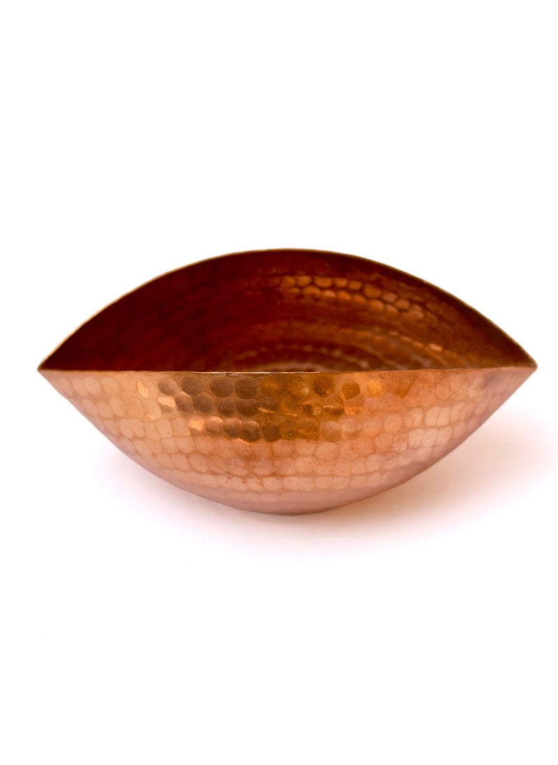 DeKulture Handmade Pure Copper Trinetra Pod Votive T Light Holder Candle Bowl Diya Ideal for Home Table Decoration 5x25x275 LWH Inches
