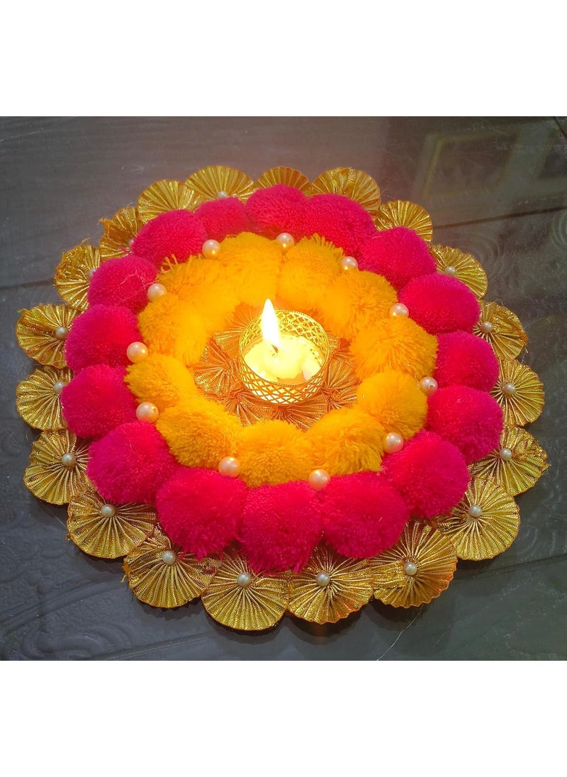 Unique Palette Rangoli Mats Tealight Candle Holder Rangoli for Home Decoration Decorative Diya Diwali Gift Candles Tea Light DiyaPack of 1