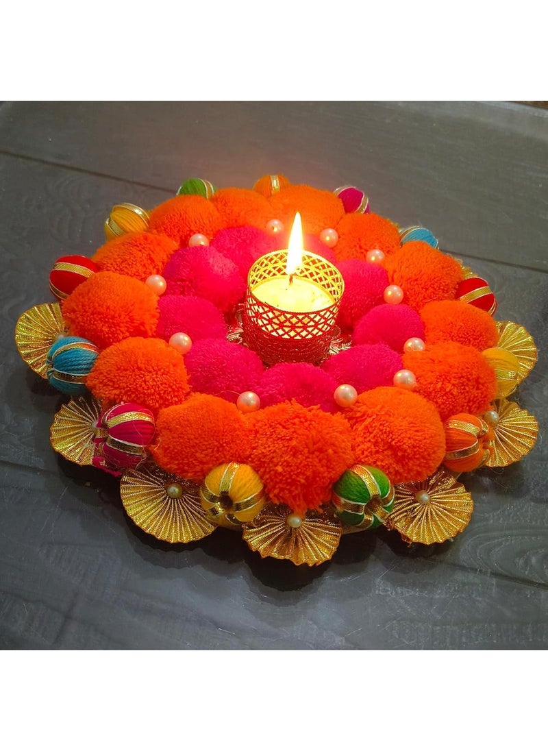 Unique Palette Rangoli Mats Tealight Candle Holder Rangoli for Home Decoration Decorative Diya Diwali Gift Candles Tea Light DiyaPack of 1