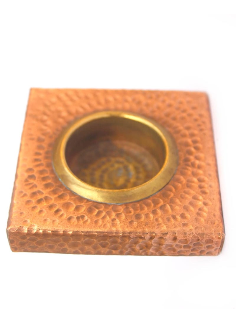 De Kulture Handmade Pure Copper Brass Square Votive T Light Holder Candle Bowl Diya Ideal for Home Table Decoration 3X 3x05 LWH Inches