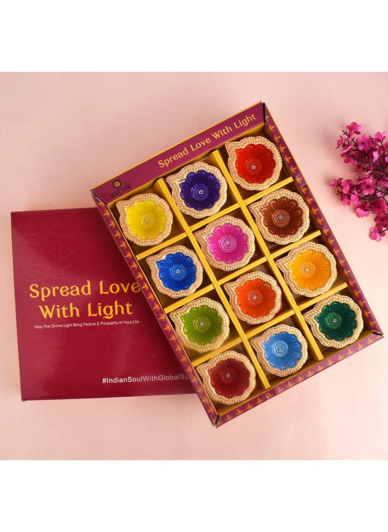 SATVIK 12PC Handcrafted Teracotta Clay Diya For Diwali Festival Clay Diya For Puja Earthen Oil Deepak For home Decorations Mitti ka DiyaTraditional Clay Diya Tealight Holder Diya for pooja CD17