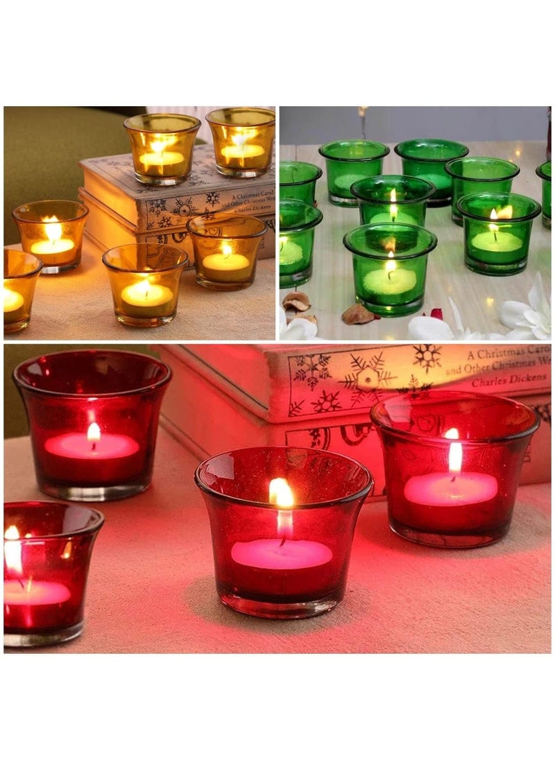 The Decor Affair 15 Pcs Glass Tea Light Holders Each a Masterpiece of Artisanal Craftsmanship Capturing The Sublime Beauty of Natures Hidden Realms