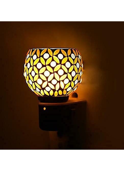 chhogli Electric Kapoor Dani Stand Kapur Incense BurnerBeautiful Smart Ceramic Kapoor DaniAroma Oil Burner Cum Night Lamp with Switch Bundi Design