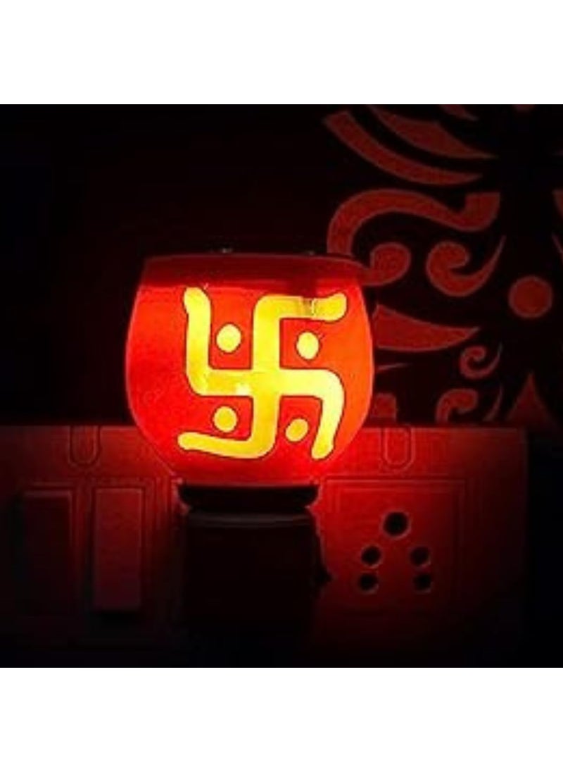 SuNZita Multipurpose Electric Kapoor DaniCeramic Night lamp Aroma Burner Electric Incense Essential Oil Burner HolderElectric Kapur BurnerElectric Dhoop DaniDhoop Dani Pooja for Home Swastik