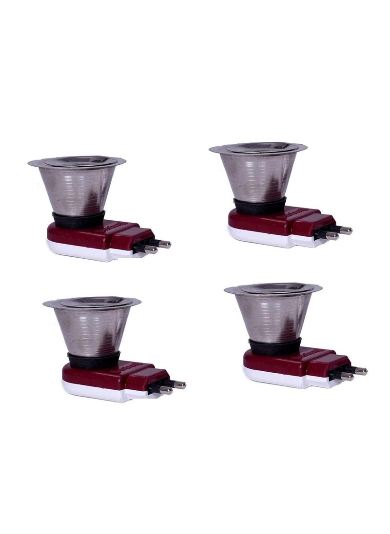 Metroplus Mini Magic Stainless Steel Electric Dhoop Kapoor Dani Incense BurnerUseful for Loban Bakhoor Oudh Agarbatti Set of 4
