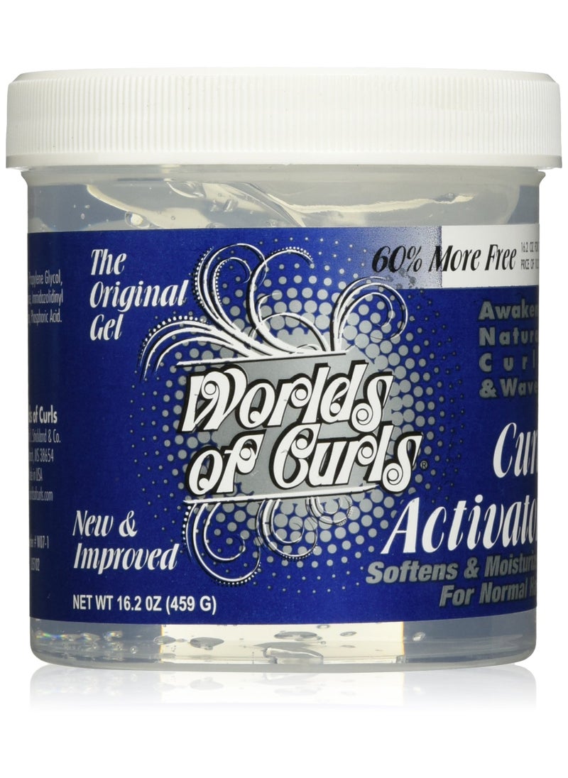 Worlds Of Curls, Curl Activator Regular Gel, 16.2 Ounce