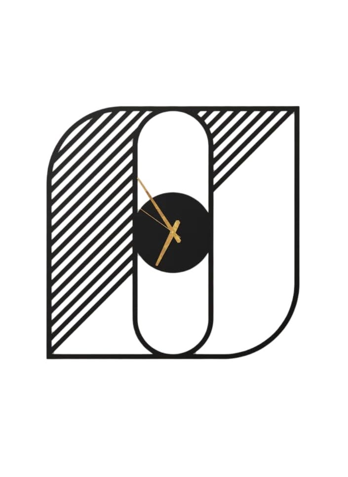 Reyox Material Metal Wall Clock Big Size Wall Clock Modern Clocks for Living Room Stylish Wall Clocks for Home Decoration Designer Wall Clock40 cm Black DA11