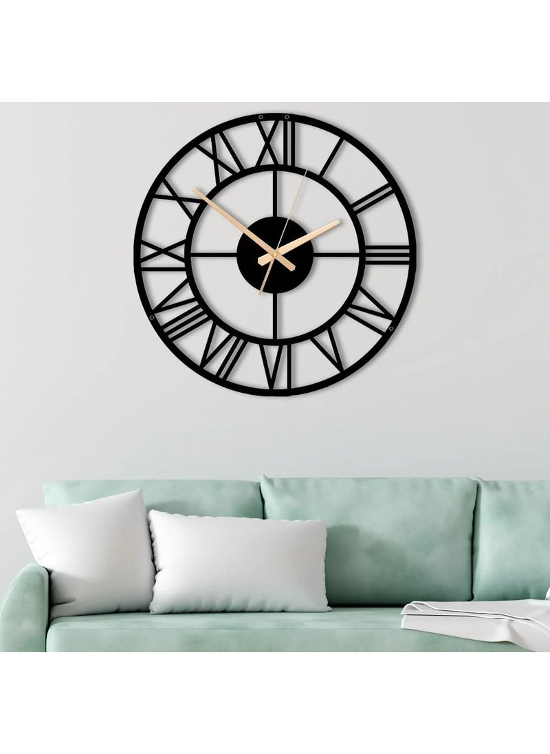 Reyox Material Metal Wall Clock Big Size Wall Clock Modern Clocks for Living Room Stylish Wall Clocks for Home Antique Big Size Modern Wall Watch for Home DecorBlack40 cm DA113