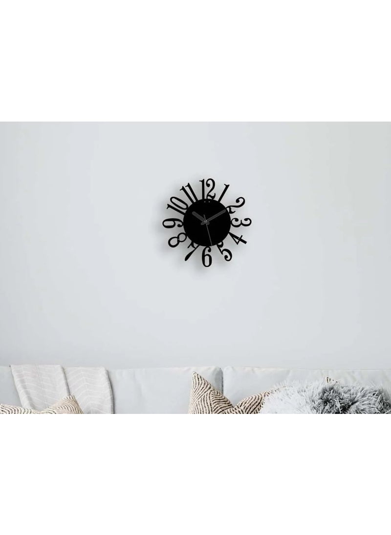 Reyox Material Metal Wall Clock Big Size Wall Clock Modern Clocks for Living Room Stylish Wall Clocks for Home Antique Big Size Modern Wall Watch for Home DecorBlack40 cm DA102