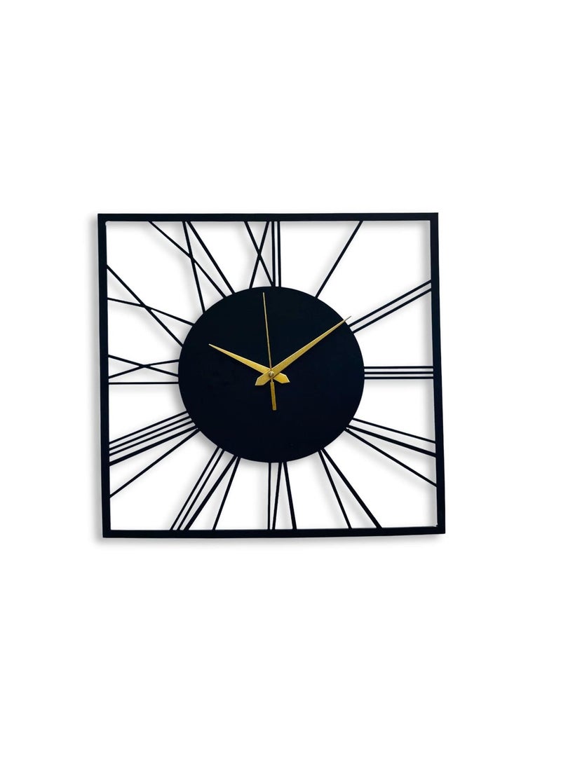 Reyox Material Metal Wall Clock Big Size Wall Clock Modern Clocks for Living Room Stylish Wall Clocks for Home Antique Big Size Modern Wall Watch for Home DecorBlack40 cm DA83