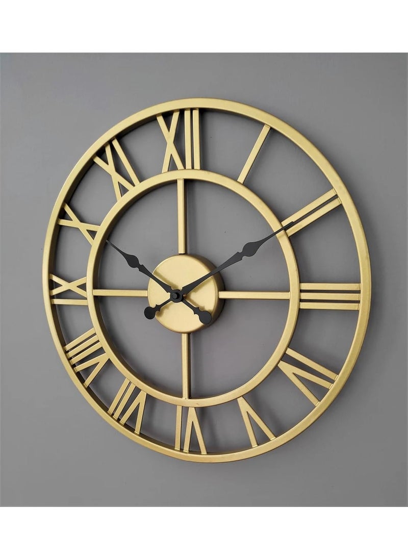 Reyox Material Metal Wall Clock Big Size Wall Clock Modern Clocks for Living Room Stylish Wall Clocks for Home Antique Big Size Modern Wall Watch for Home DecorBlack40 cm DA97