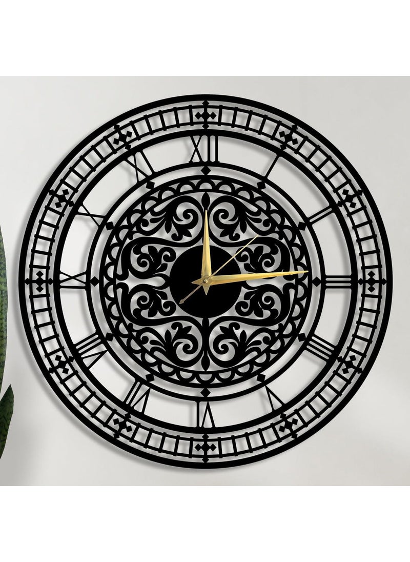 Reyox Material Metal Wall Clock Big Size Wall Clock Modern Clocks for Living Room Stylish Wall Clocks for Home Antique Big Size Modern Wall Watch for Home DecorBlack40 cm DA56