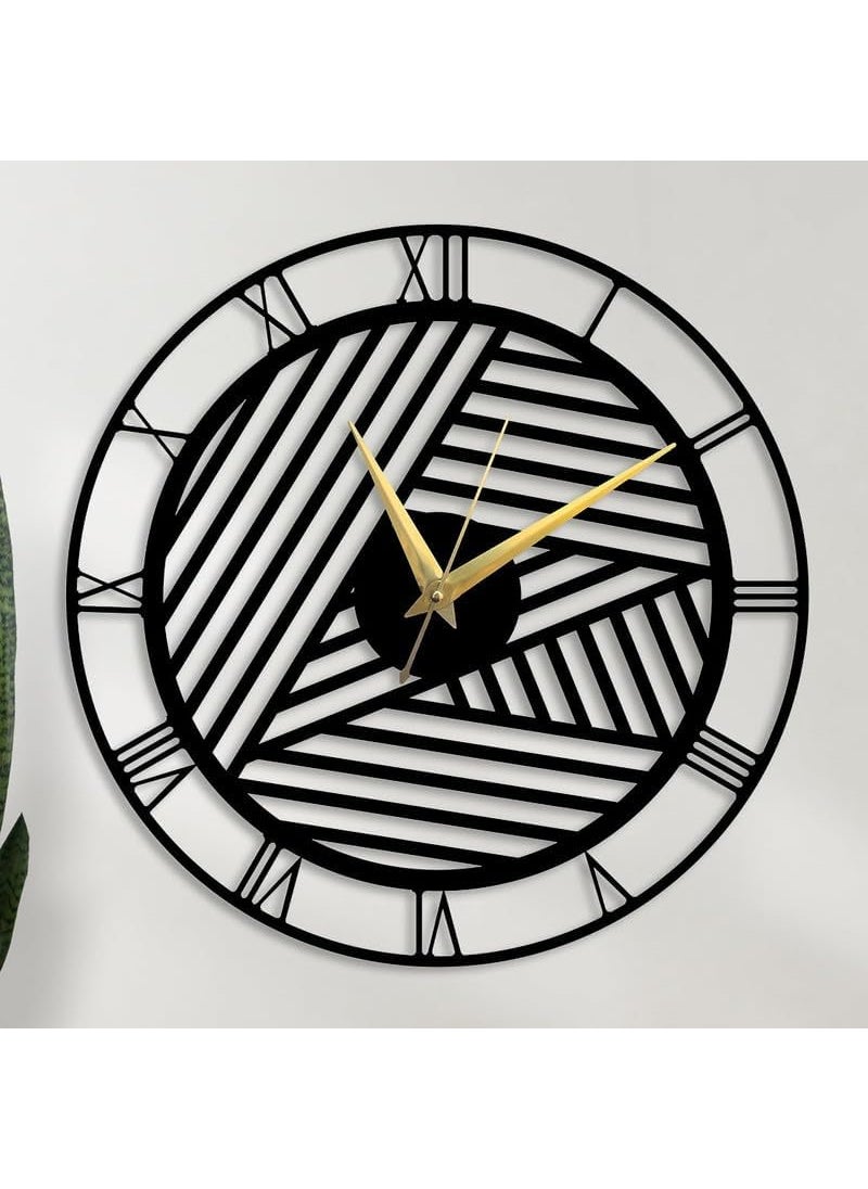 Reyox Material Metal Wall Clock Big Size Wall Clock Modern Clocks for Living Room Stylish Wall Clocks for Home Antique Big Size Modern Wall Watch for Home DecorBlack40 cm DA59