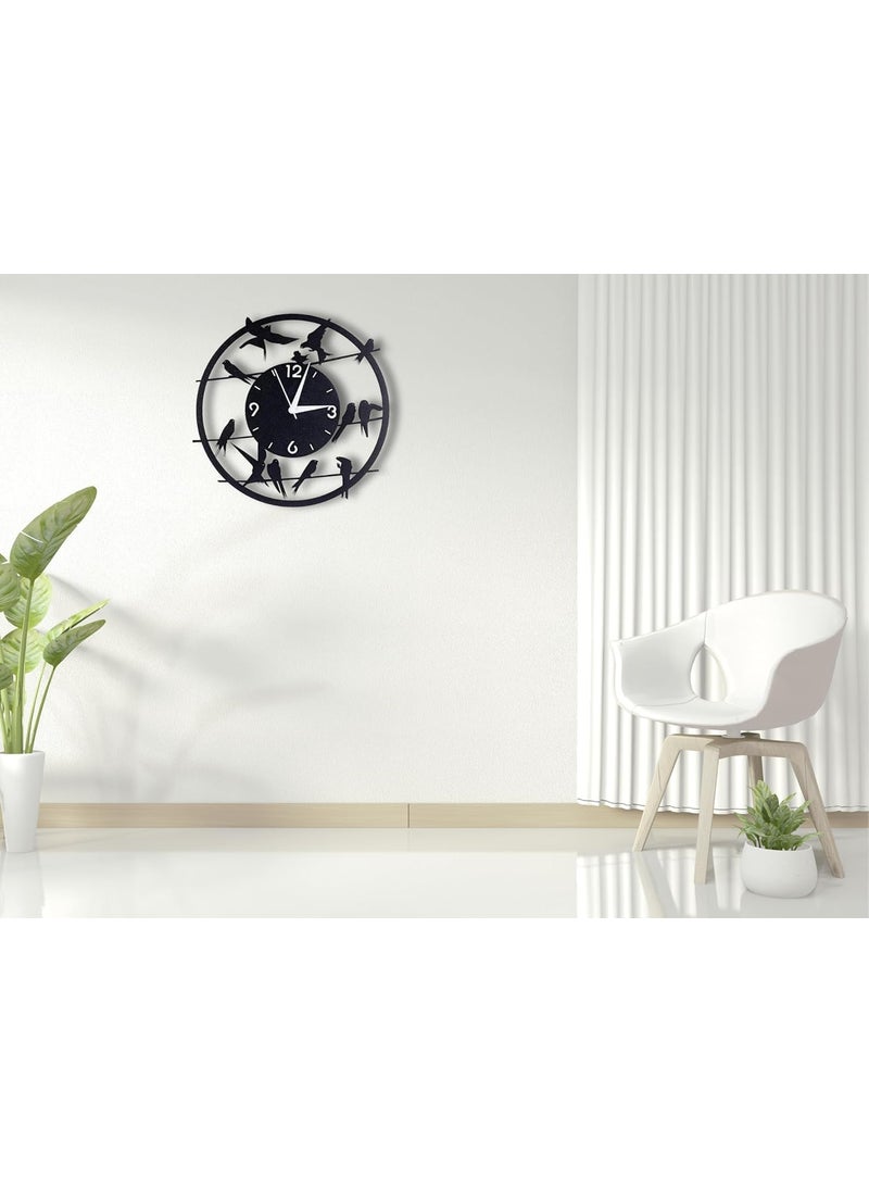 Reyox Material Metal Wall Clock Big Size Wall Clock Modern Clocks for Living Room Stylish Wall Clocks for Home Antique Big Size Modern Wall Watch for Home DecorBlack40 cm DA86