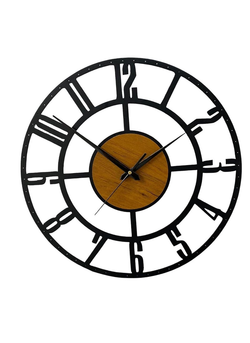 Reyox Material Metal Wall Clock Big Size Wall Clock Modern Clocks for Living Room Stylish Wall Clocks for Home Antique Big Size Modern Wall Watch for Home DecorBlack40 cm DA124