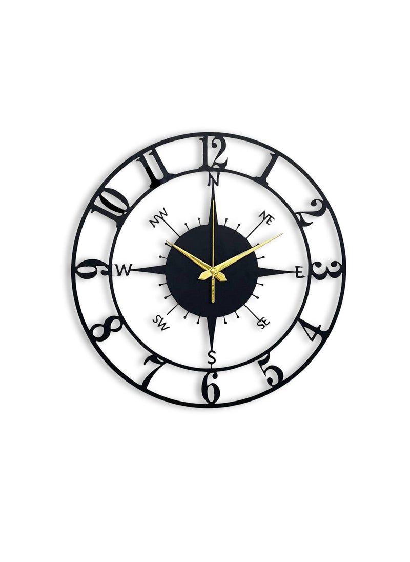 Reyox Material Metal Wall Clock Big Size Wall Clock Modern Clocks for Living Room Stylish Wall Clocks for Home Antique Big Size Modern Wall Watch for Home DecorBlack40 cm DA122