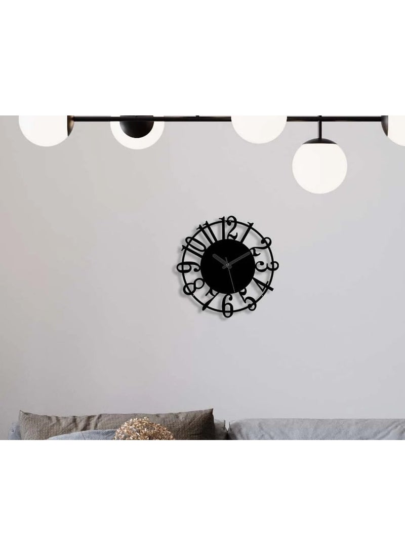Reyox Material Metal Wall Clock Big Size Wall Clock Modern Clocks for Living Room Stylish Wall Clocks for Home Antique Big Size Modern Wall Watch for Home DecorBlack40 cm DA101