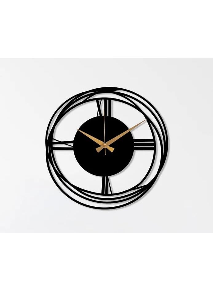 Reyox Metal Analog Wall Clock for Living Room Bedroom Wall Hanging Decor Metal SignHousewarming Gift AntiqueBig Size Black 40 CM DA38