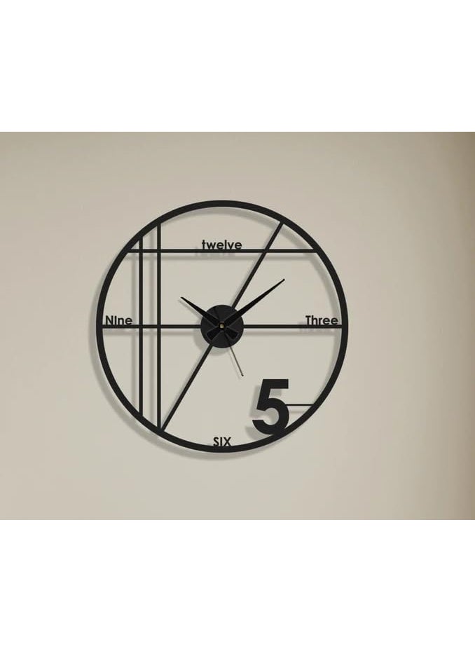 Reyoc Metal Analog Wall Clock for Living Room Bedroom Wall Hanging Decor Metal SignHousewarming Gift AntiqueBig Size Black 40 CM DA19