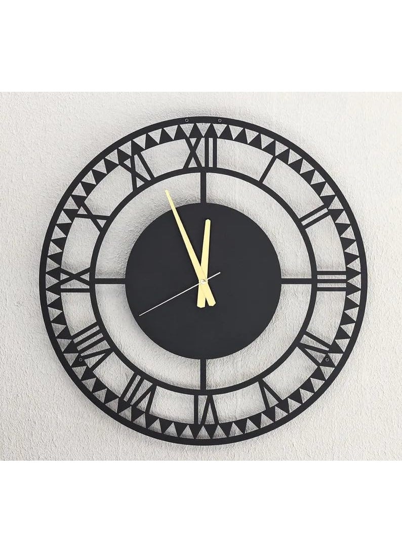 Reyox Material Metal Wall Clock Big Size Wall Clock Modern Clocks for Living Room Stylish Wall Clocks for Home Antique Big Size Modern Wall Watch for Home DecorBlack40 cm DA137