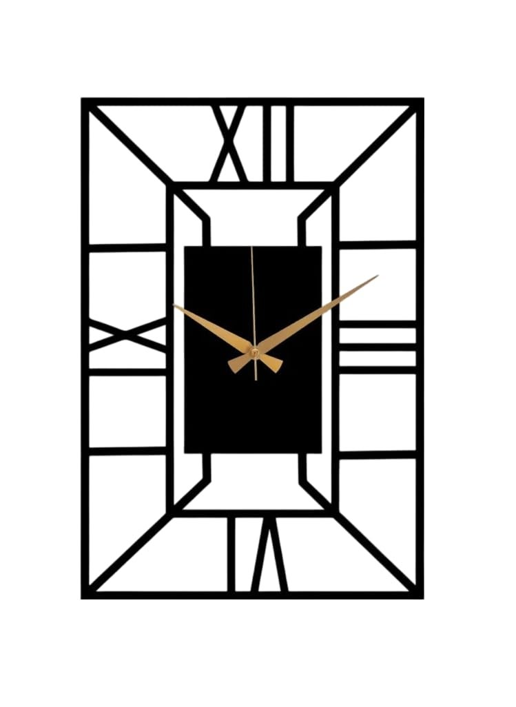 Reyoc Metal Analog Wall Clock for Living Room Bedroom Wall Hanging Decor Metal SignHousewarming Gift AntiqueBig Size Black 40 CM DA22