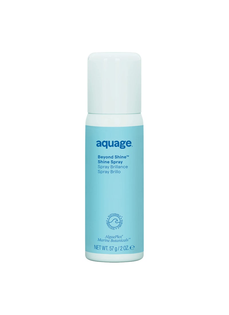 Aquage Beyond Shine Fine-Mist Silkening and Glossing Spray, Travel Size, Creates Shine, Thermal-Pressing Product that Polishes, Silkens, and Smooths Curly Texture, 2 fl. oz.