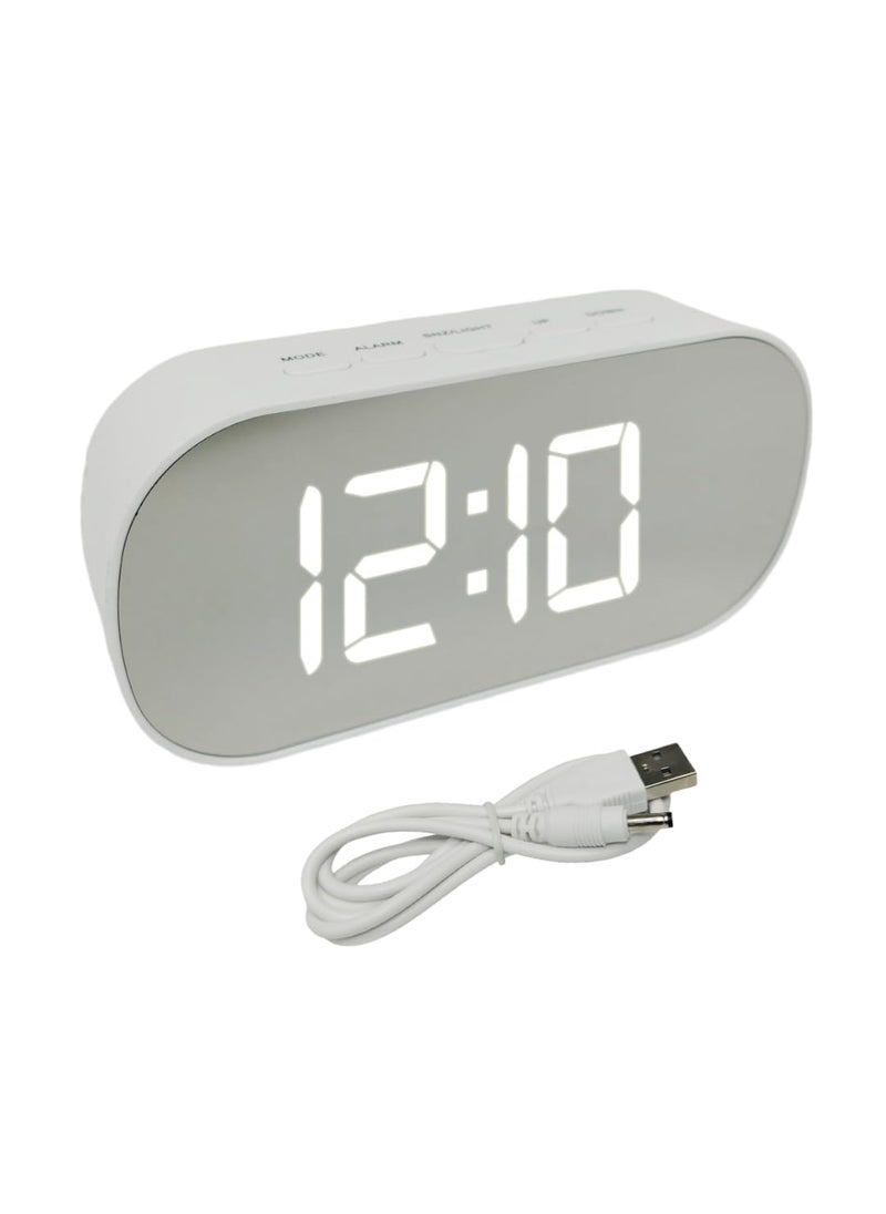 NXZ Multifunction Mirror Alarm Clock Electric Clock LCD Display Clock