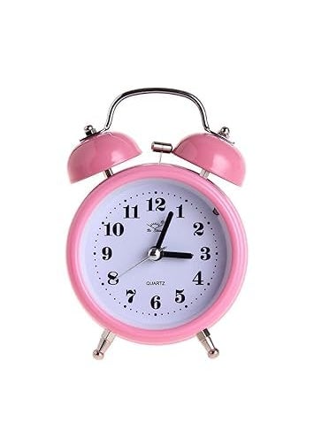 Superstore BeOne Clock with Loud Bell Alarm Stylish Mini Table Clock for Kids Boys Girls Students Heavy Sleepers Study Table Pack of 1 Random Color