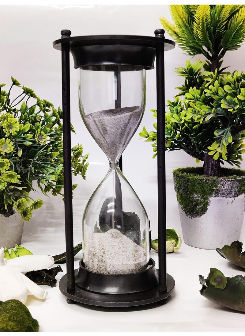 NORVILLE Metal Hourglass Sandtimer Vintage Theme Gift Table Top Home Office Decorative 8 Inch