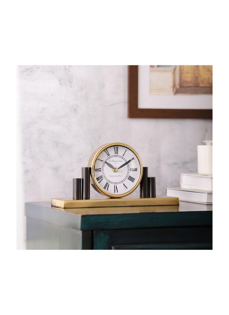 Decor de Maison Harbor Hour Clock in Gold Table Clock for Home Decor