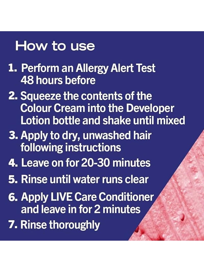 live Intense Hair Colour Permanent Red Hair Dye Built In Vibrancy Serum Real Red 035
