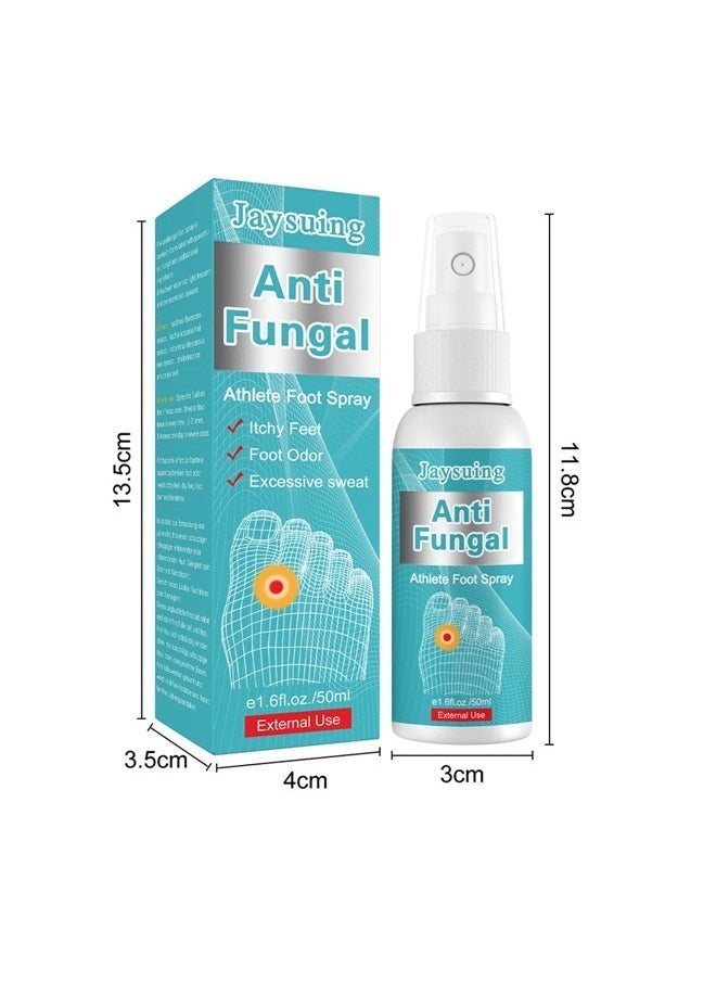 Anti Fungal Athletes Foot Spray- Prevent Athlete's Foot,Smelly Feet,Relieve Itching of Feet, Sweating, Peeling And Blisters, Natural Ingredients Foot Fungi Spray For Tinea Pedis 50ML