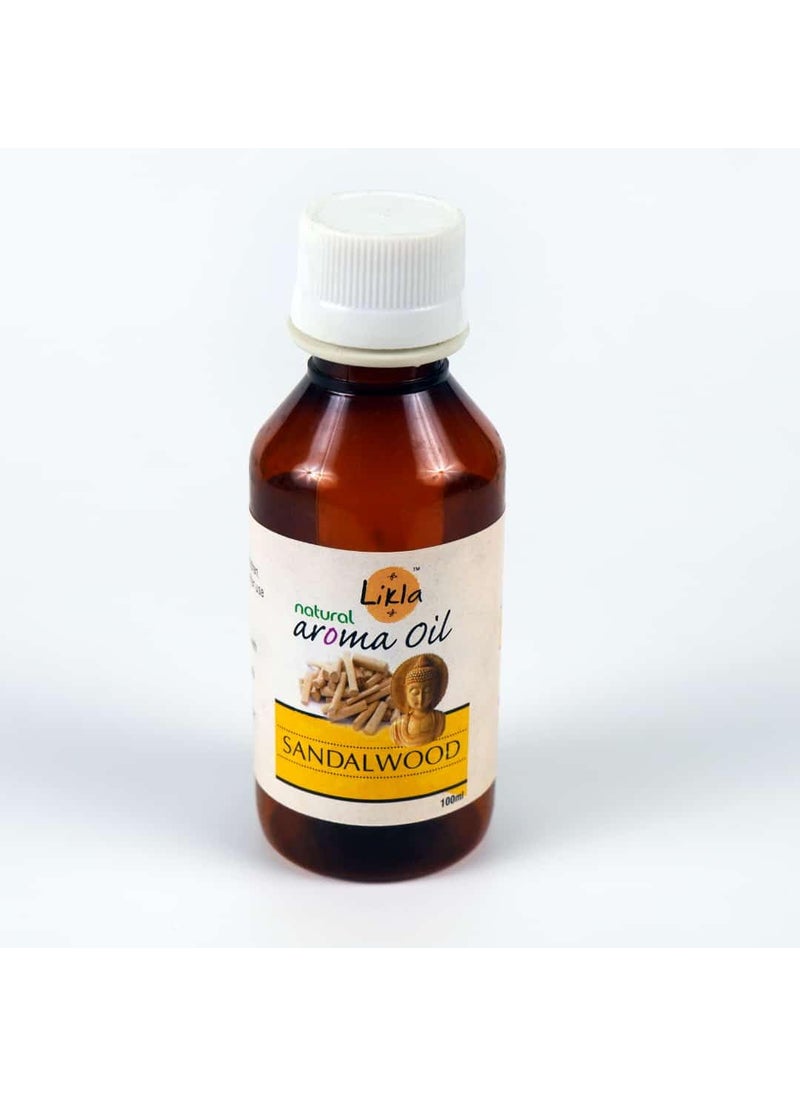 Likla Sandalwood Aroma Fragrance Oil 100 ml Sandalwood Aroma Oil for Home Fragrance Best for Aromatherapy Helps in concentration meditation Used in Diffusers Candles Air Fresheners