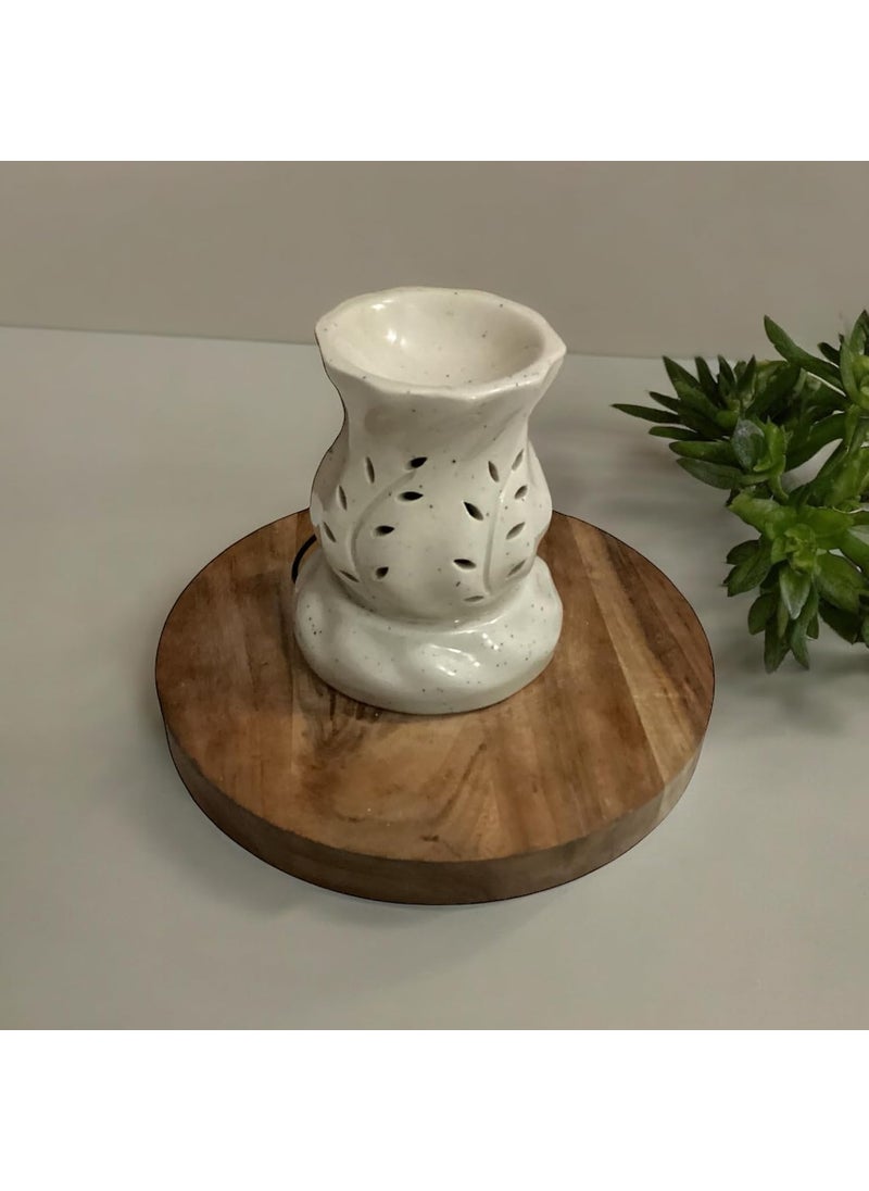 RajDevam A Minimalistic Aroma Diffuser with Perfume Classic Design for Every Interior Free Aroma Oil and Perfume Wax Pack of 3 Best for Aroma Therapy Flower