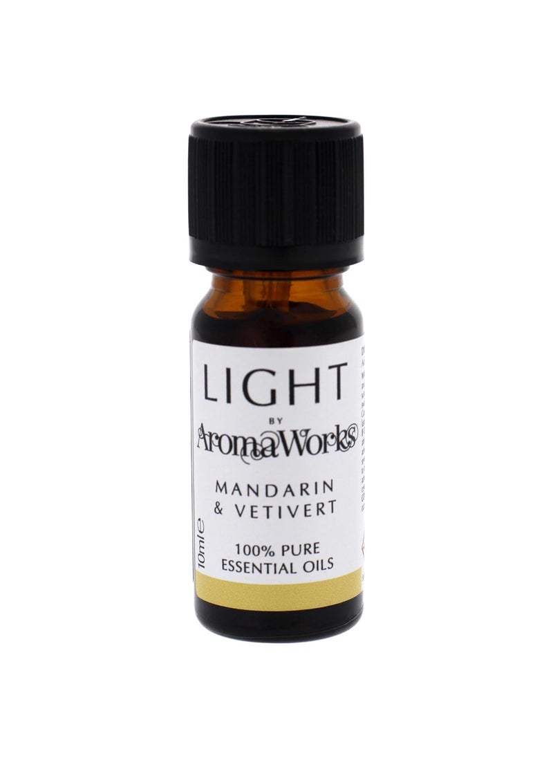 Aromaworks Light Essential Oil - Mandarin and Vetiver - Envelop Your Senses - Bring The Wonders of Aromatherapy to Any Room - De-Stress and Fill with Calm - Blissfully Relaxing Aroma - 0.33 Oz
