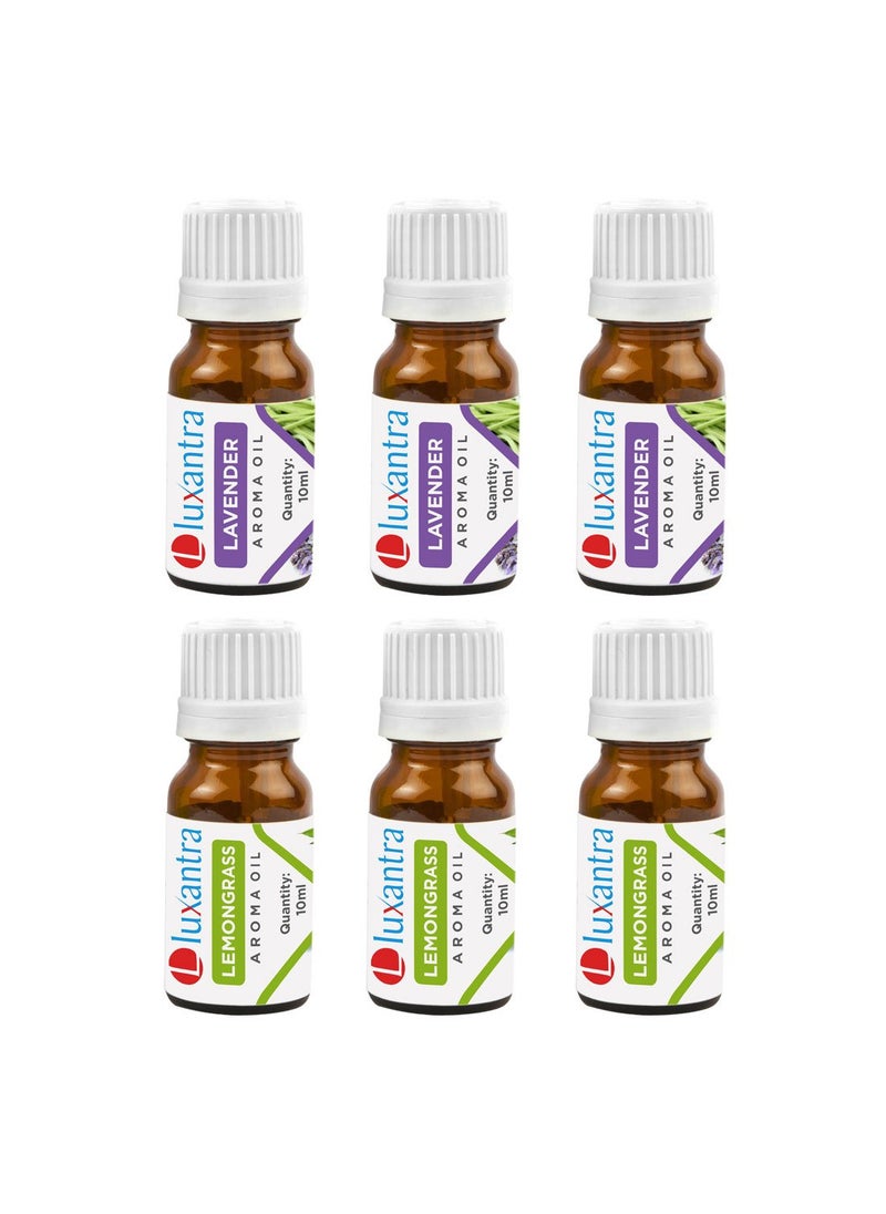 Luxantra Aroma Oil Lavender And Lemongrass Fragrance 3 Pcs Each