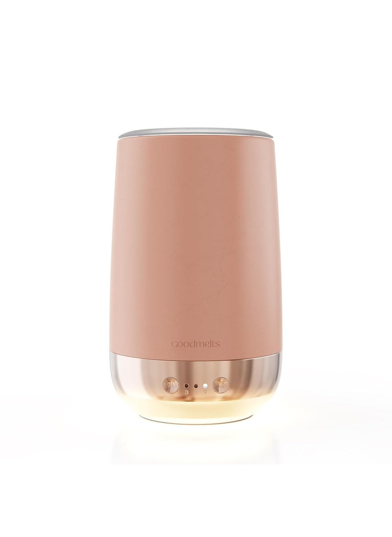 GOODMELTS Aura Electric Scented Wax Warmer Scents 600SqFt Space AutoOff Timer Handmade Ceramic Body 3Ambient Light Settings Safe SmokeFree Natural Fragrance Matt Pink