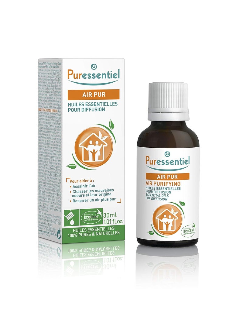 Puressentiel Diffusion Essential Oil - Naturally Derived Aromatherapy Blend - Formulated for Diffusion - Made with Beneficial Essential Oils - Eco-Friendly Products - Air Purifying Blend - 1.01 oz