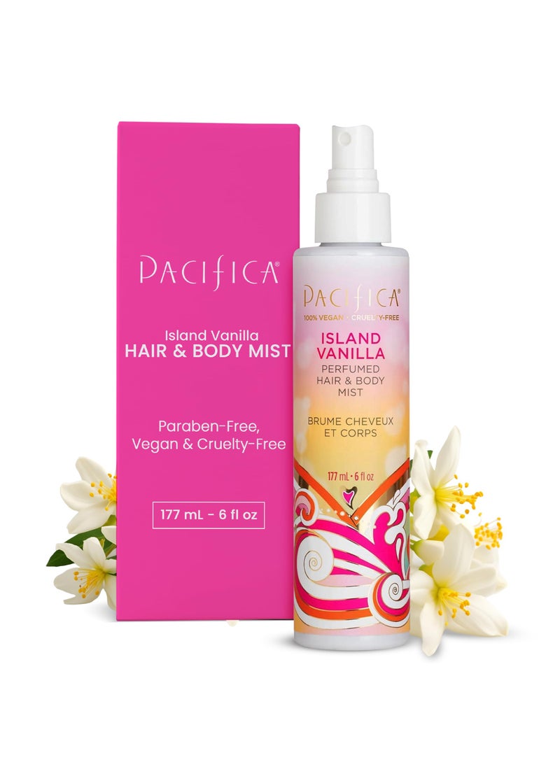 Pacifica Beauty Island Vanilla Hair & Body Mist, Functional Fragrance Spray For A Mood-Lifting Experience, Paraben-Free, Vegan & Cruelty-Free