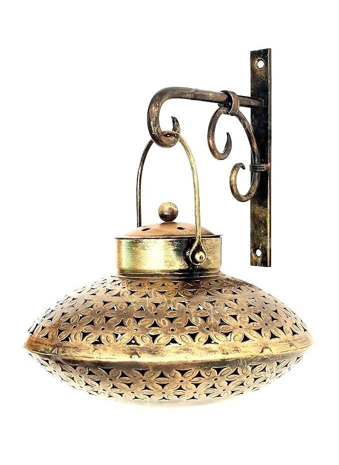 Unique Metal Incense Holder Wall Hanging Dhoop DaniSambarni with Hanger Degchi Hanger