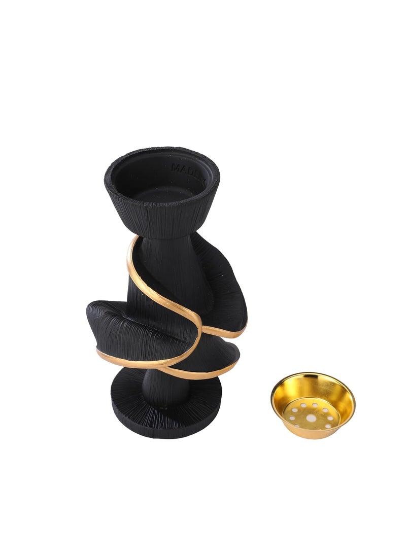 YHK Artistic Incense Burner Backflow Censer for Charcoal and Cone Incense Great for Home Decor and Aromatherapy YK02