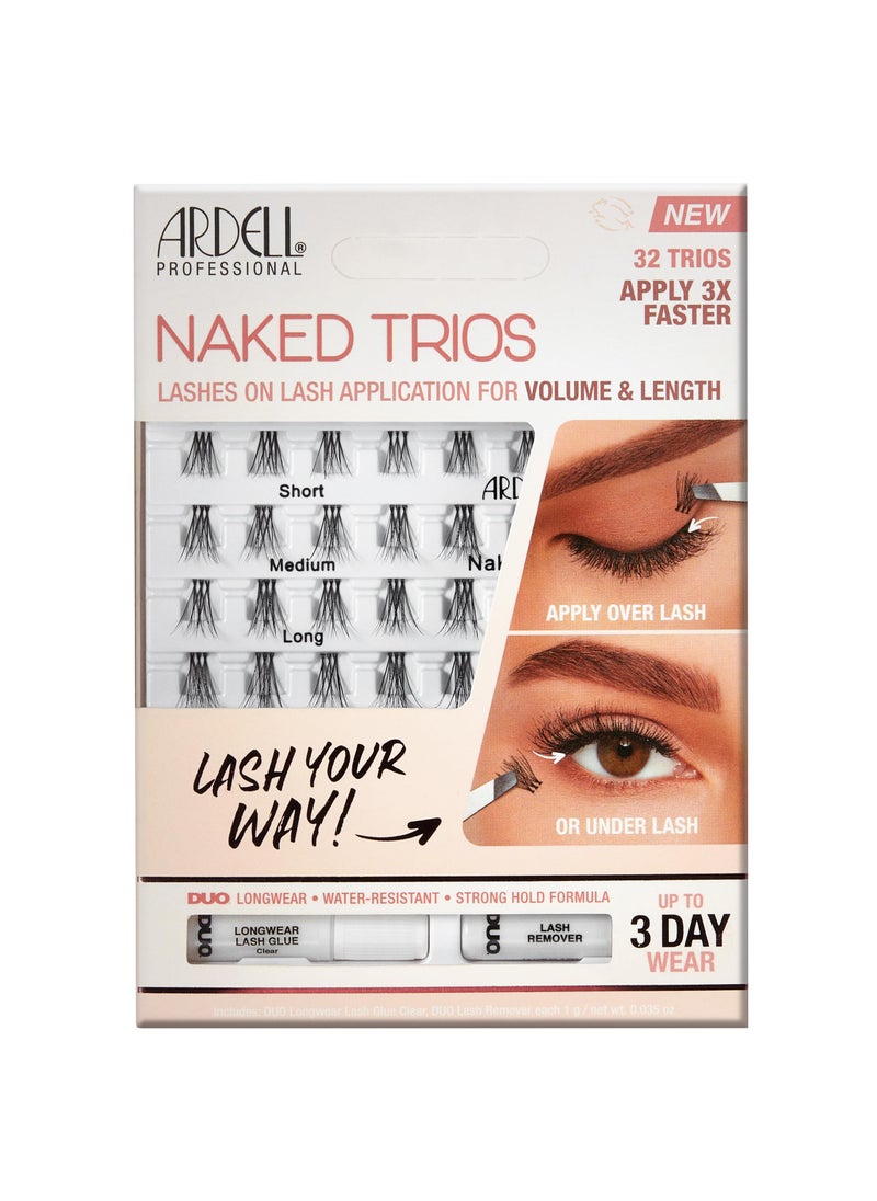 Ardell Naked Lashes Trios Kit, 32 Trios, 1 pack